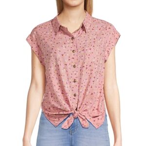 Pink Floral Women's Top